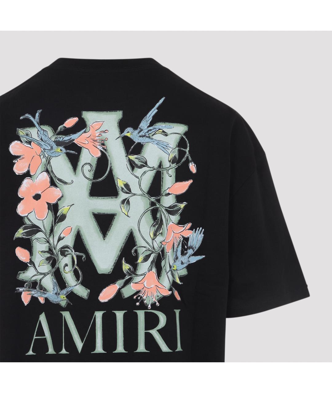 AMIRI Черная хлопковая футболка, фото 4
