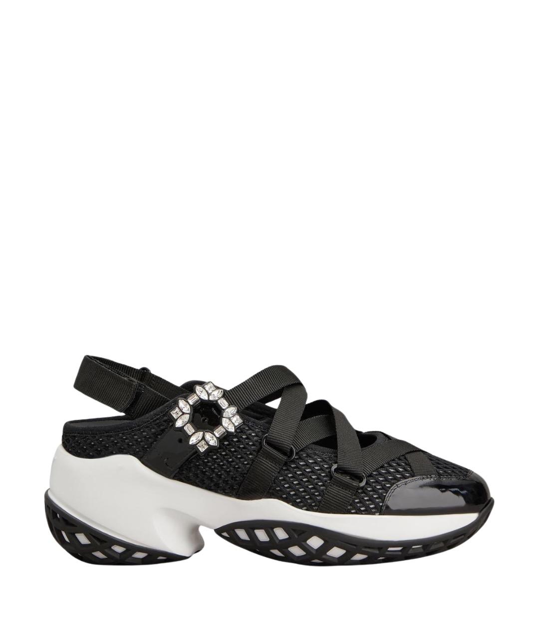 ROGER VIVIER Черные текстильные кроссовки, фото 1