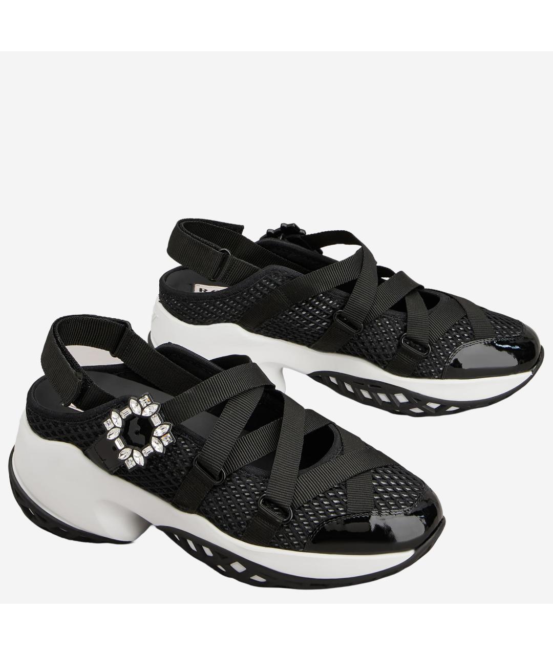 ROGER VIVIER Черные текстильные кроссовки, фото 3