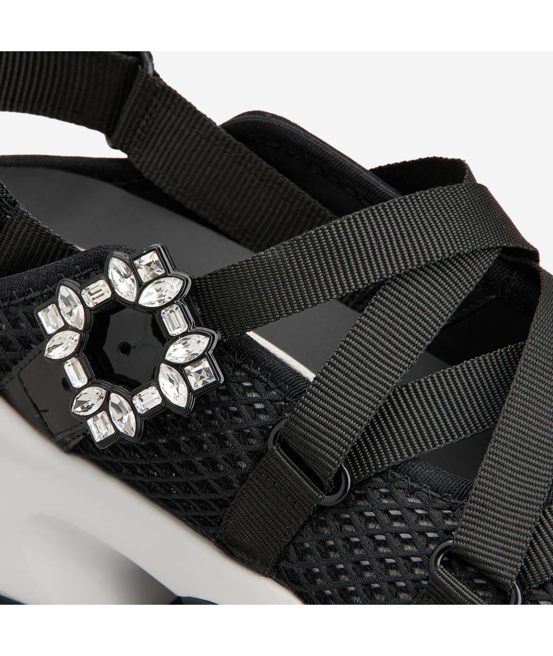 ROGER VIVIER Черные текстильные кроссовки, фото 5