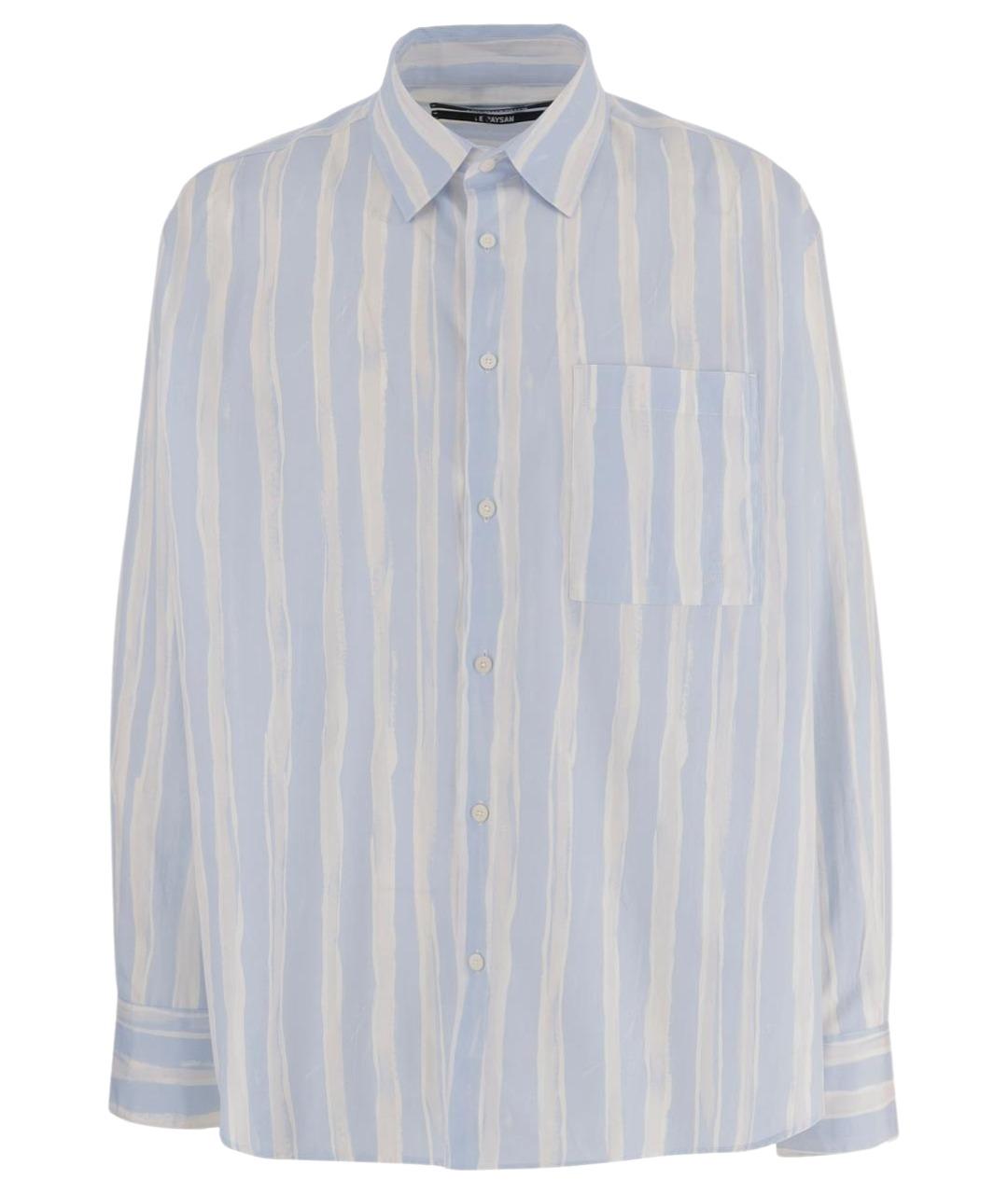 JACQUEMUS Голубая хлопковая кэжуал рубашка, фото 1