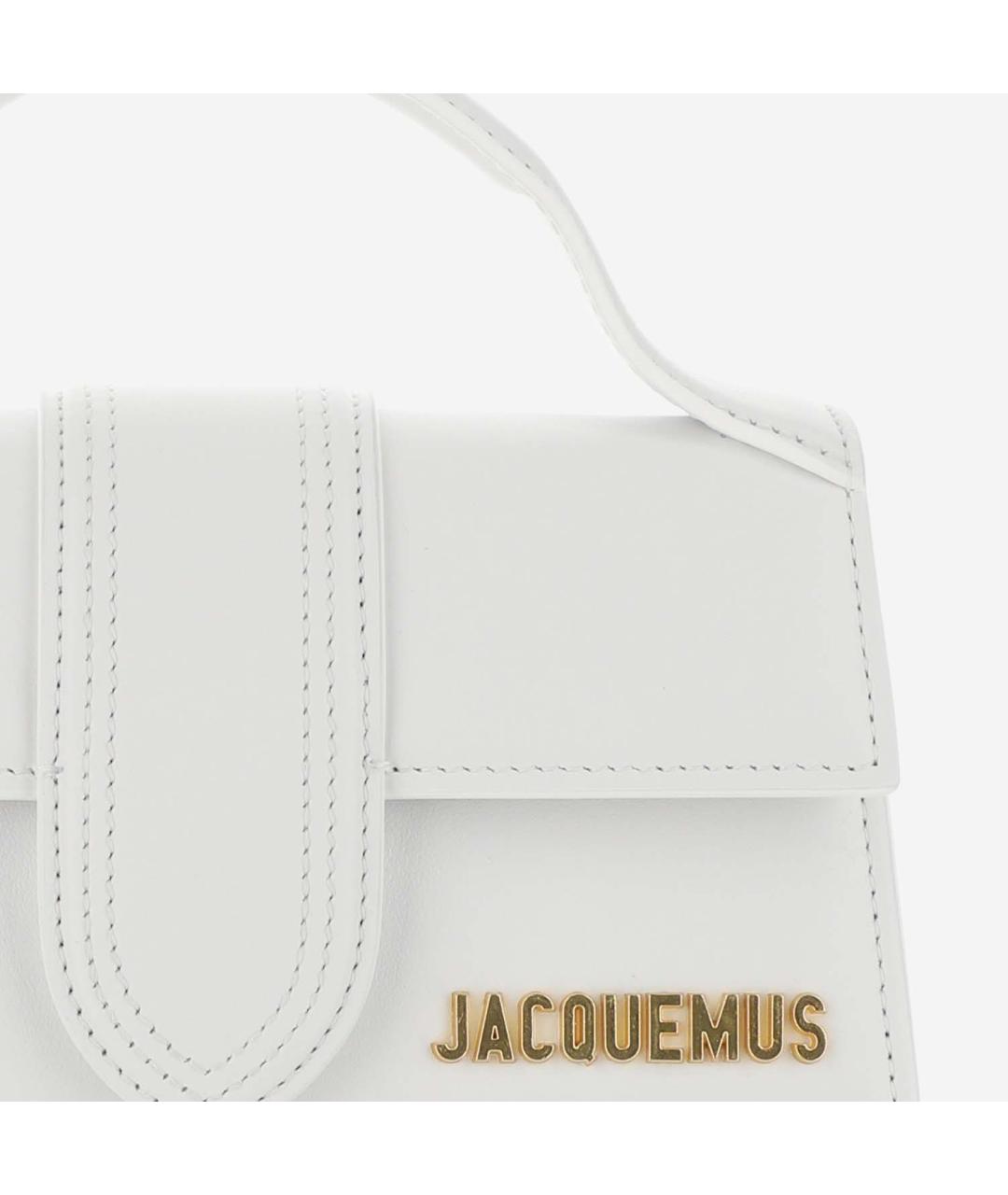 JACQUEMUS Белая кожаная сумка тоут, фото 5