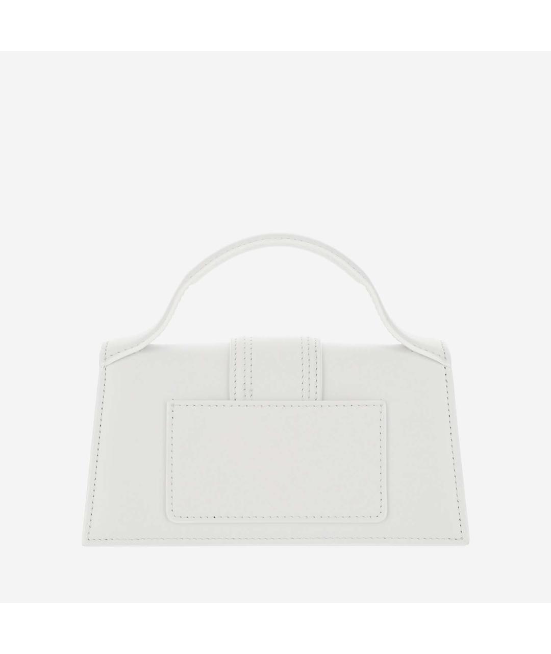 JACQUEMUS Белая кожаная сумка тоут, фото 3
