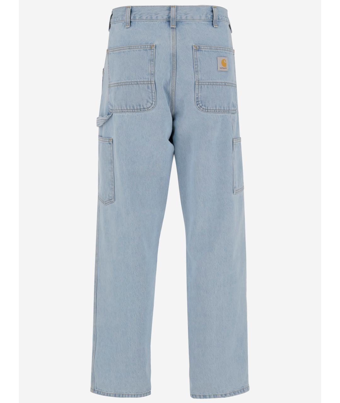 CARHARTT WIP Синие хлопковые прямые джинсы, фото 2