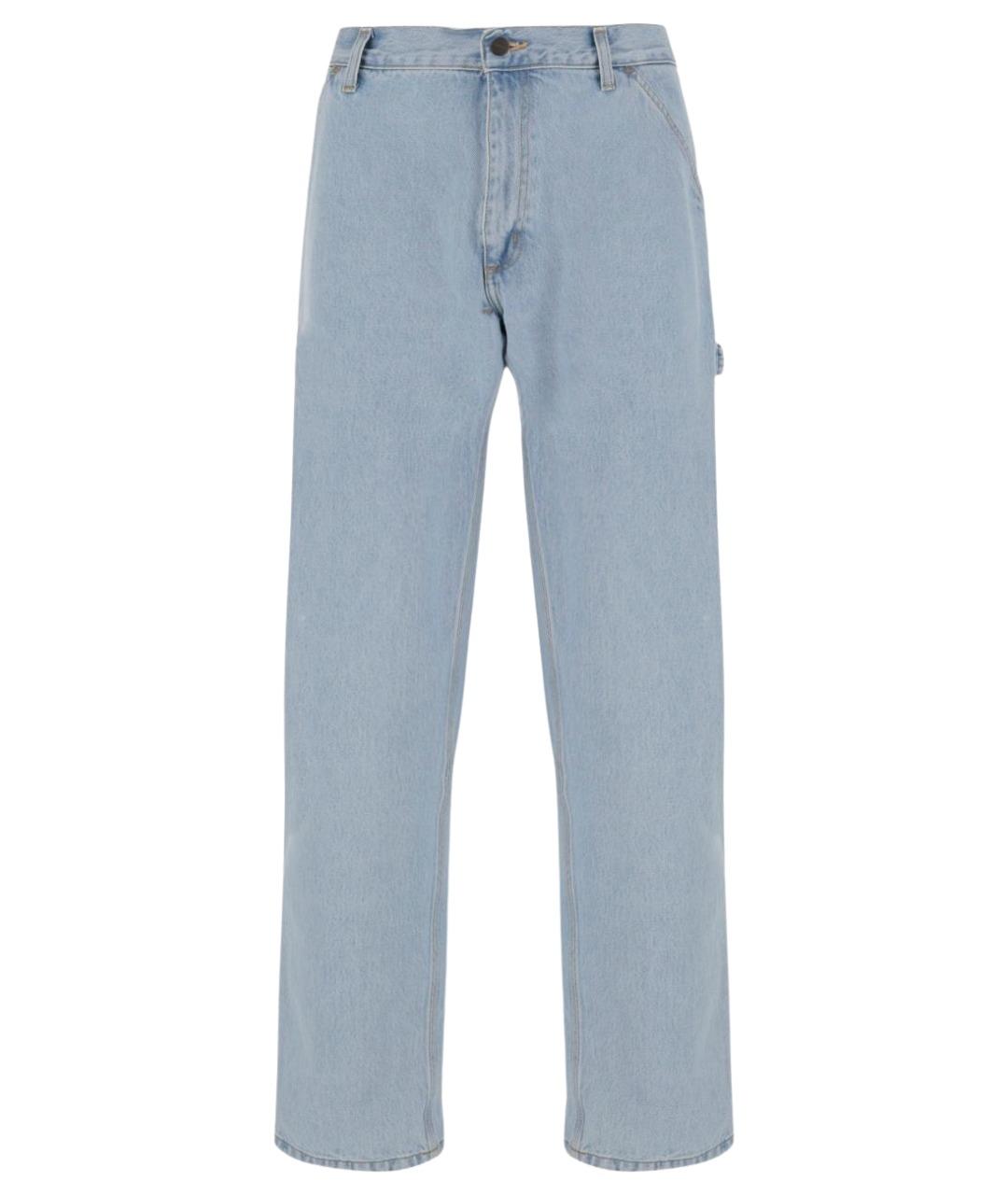 CARHARTT WIP Синие хлопковые прямые джинсы, фото 1