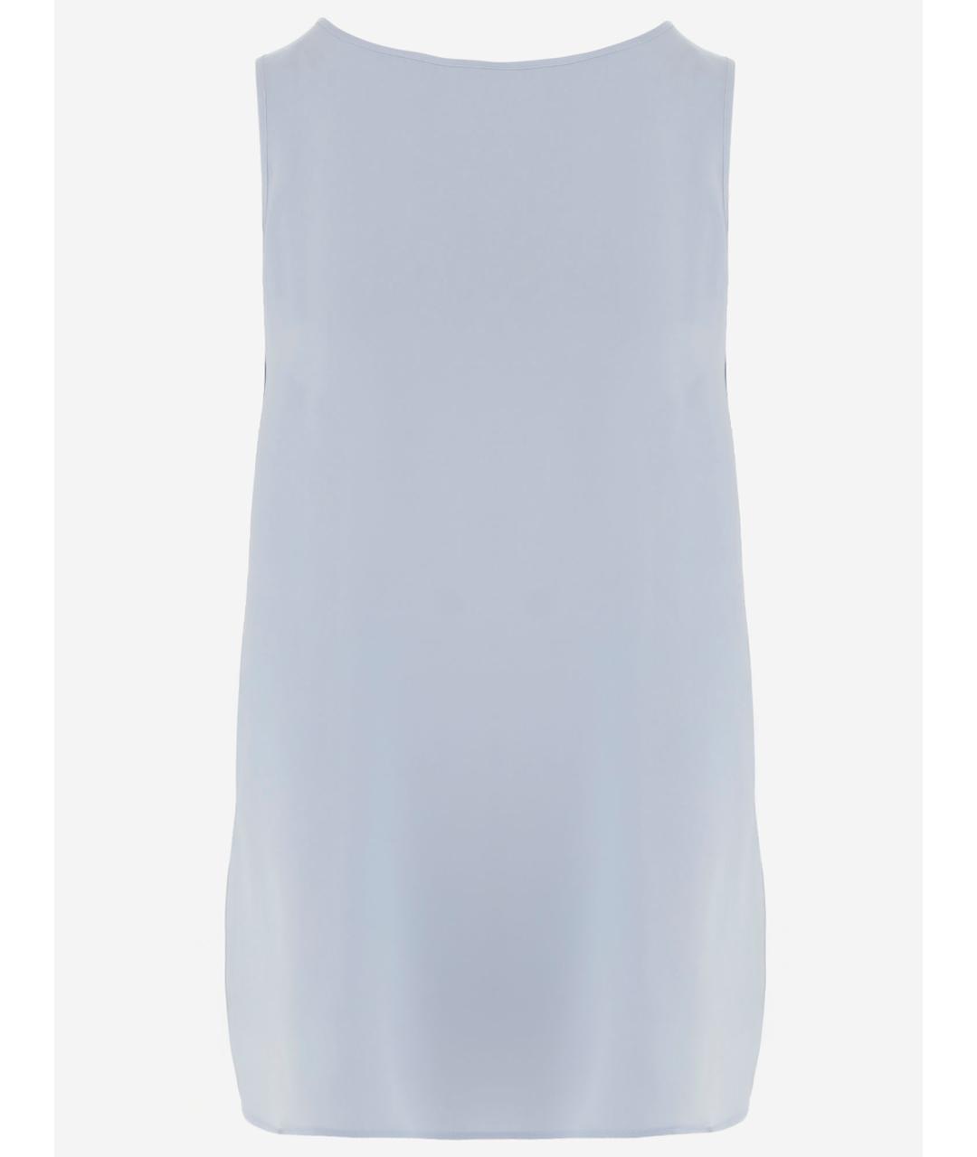 ALLUDE Голубая шелковая майка, фото 2