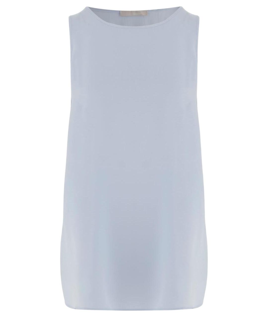 ALLUDE Голубая шелковая майка, фото 1