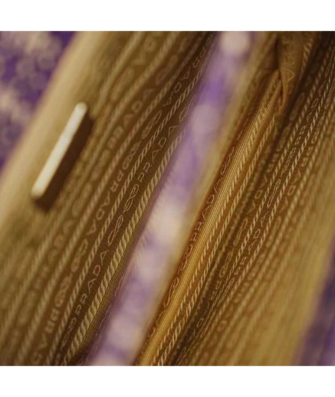 PRADA Фиолетовая кожаная сумка с короткими ручками, фото 7