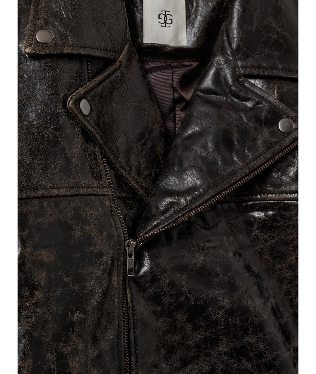 THE GARMENT Коричневая кожаная куртка, фото 3