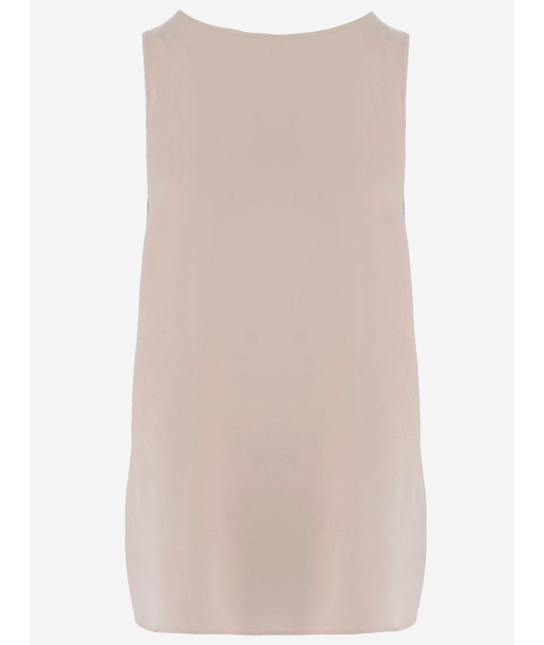 ALLUDE Бежевая шелковая майка, фото 2