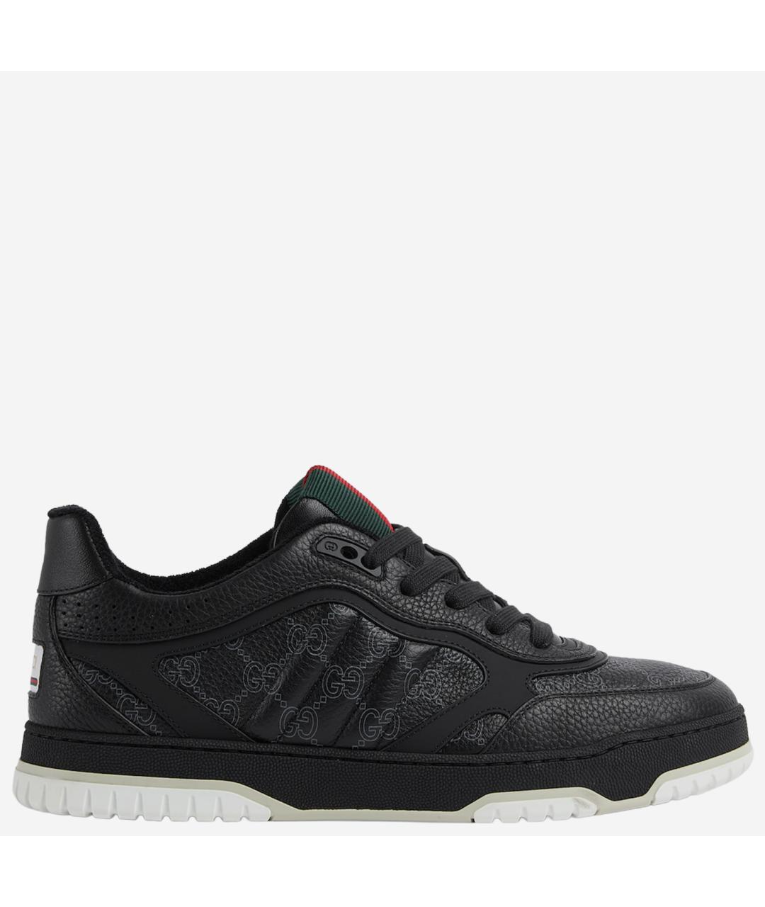 GUCCI Черные кожаные низкие кроссовки / кеды, фото 6