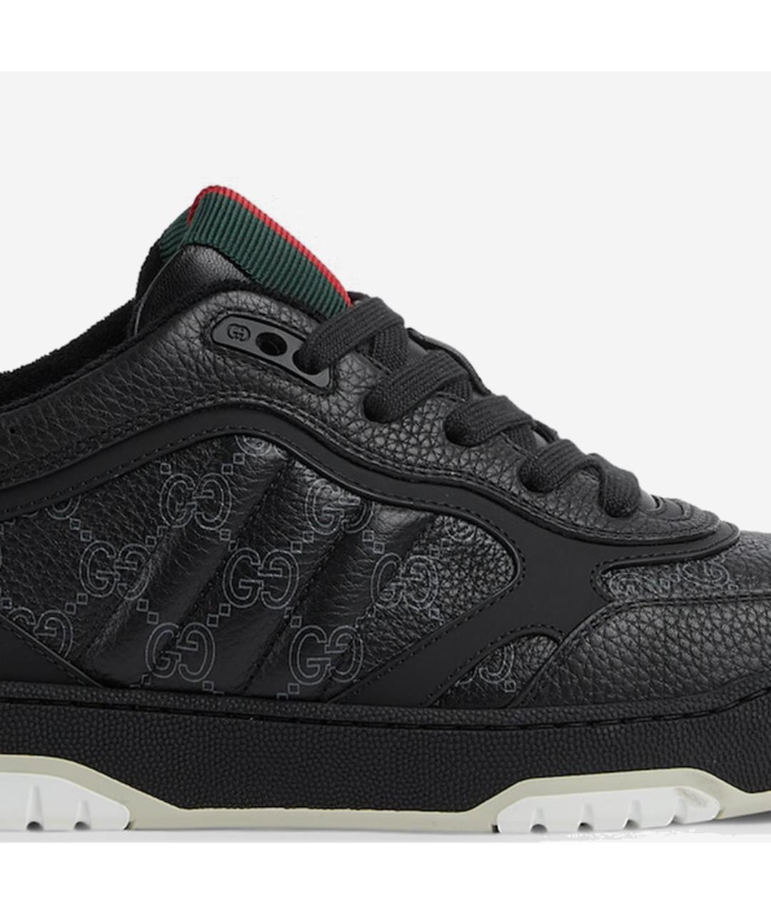 GUCCI Черные кожаные низкие кроссовки / кеды, фото 5