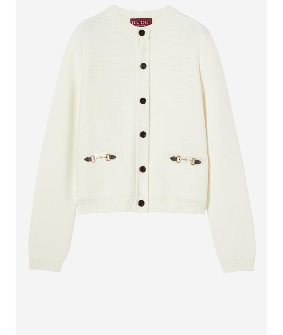 GUCCI Бежевый шерстяной кардиган, фото 4