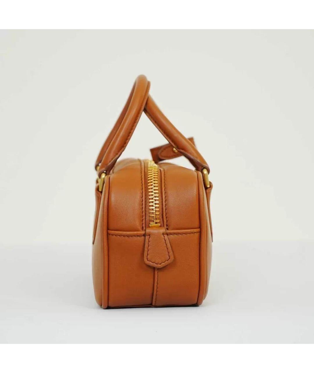 MIU MIU Бежевая кожаная сумка с короткими ручками, фото 6