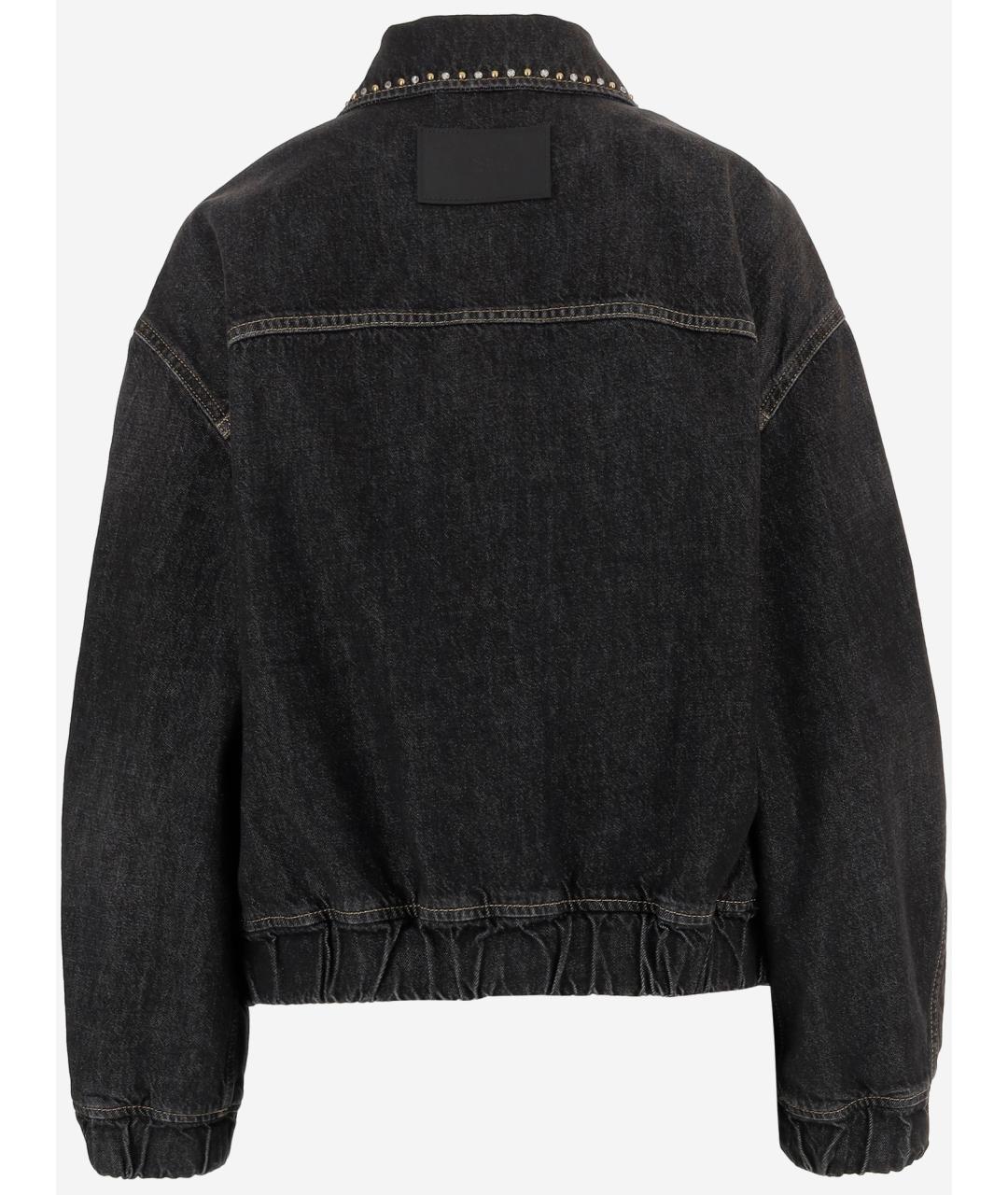 VERSACE Черное хлопковое пальто, фото 2