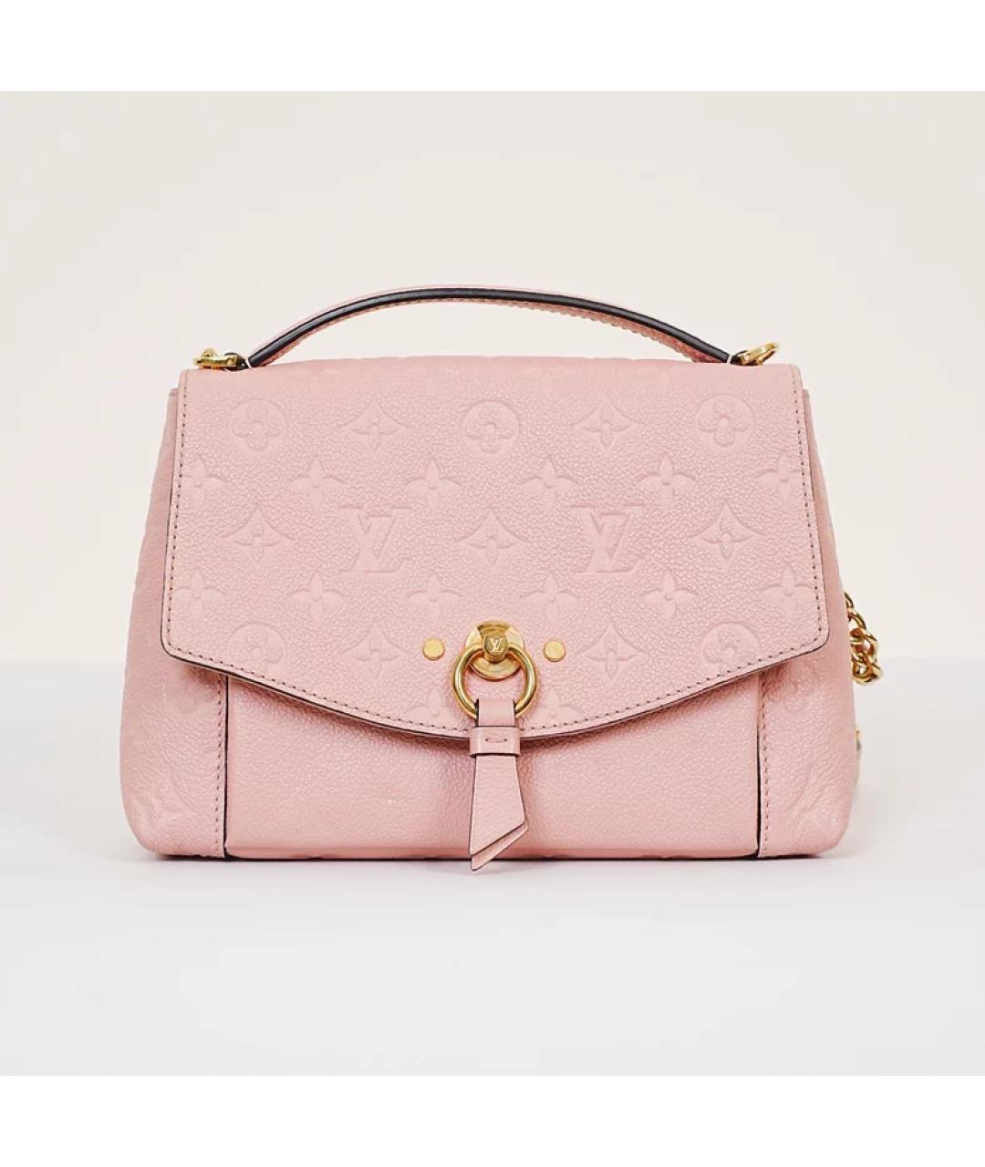 LOUIS VUITTON Розовая кожаная сумка с короткими ручками, фото 10