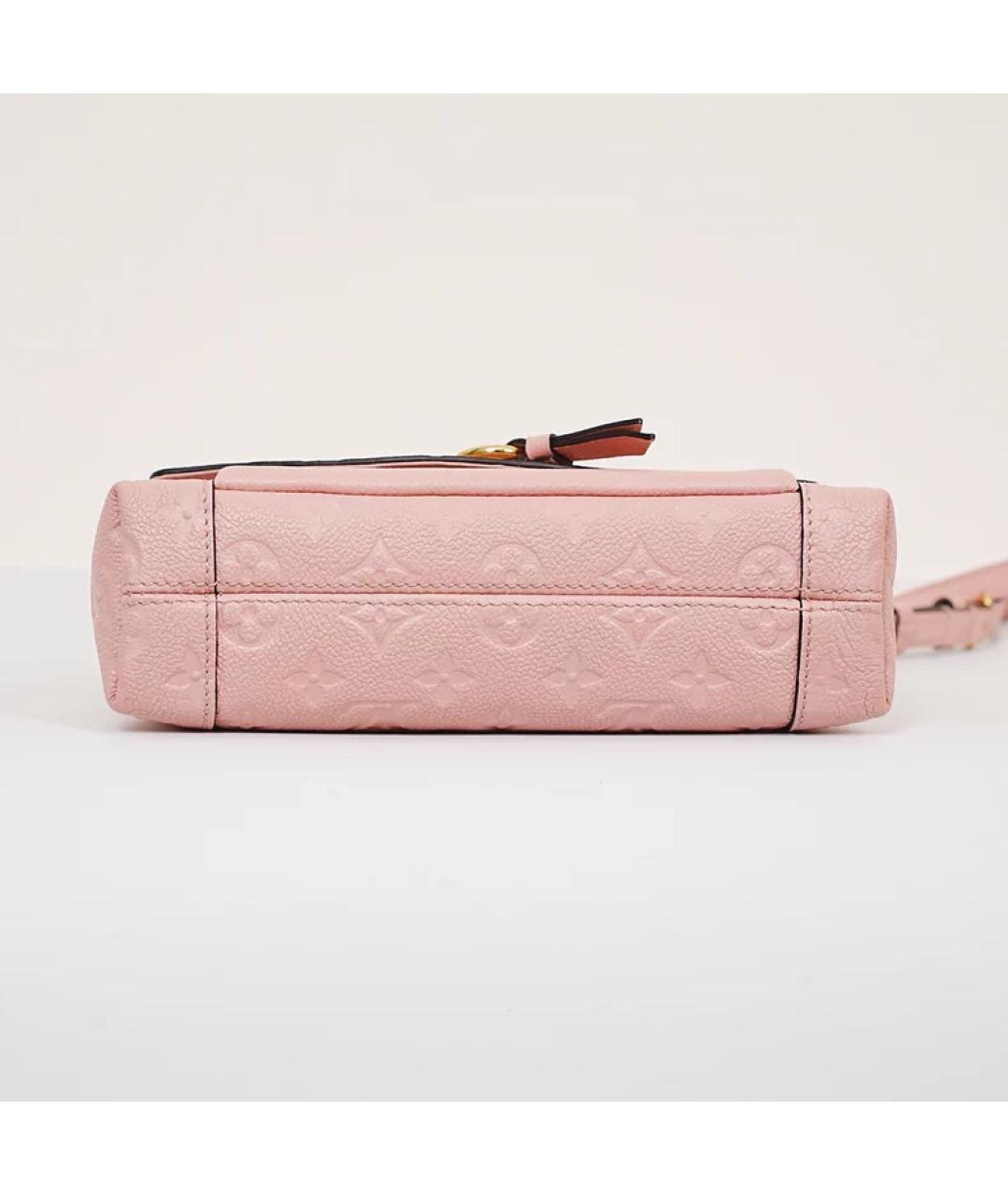LOUIS VUITTON Розовая кожаная сумка с короткими ручками, фото 4