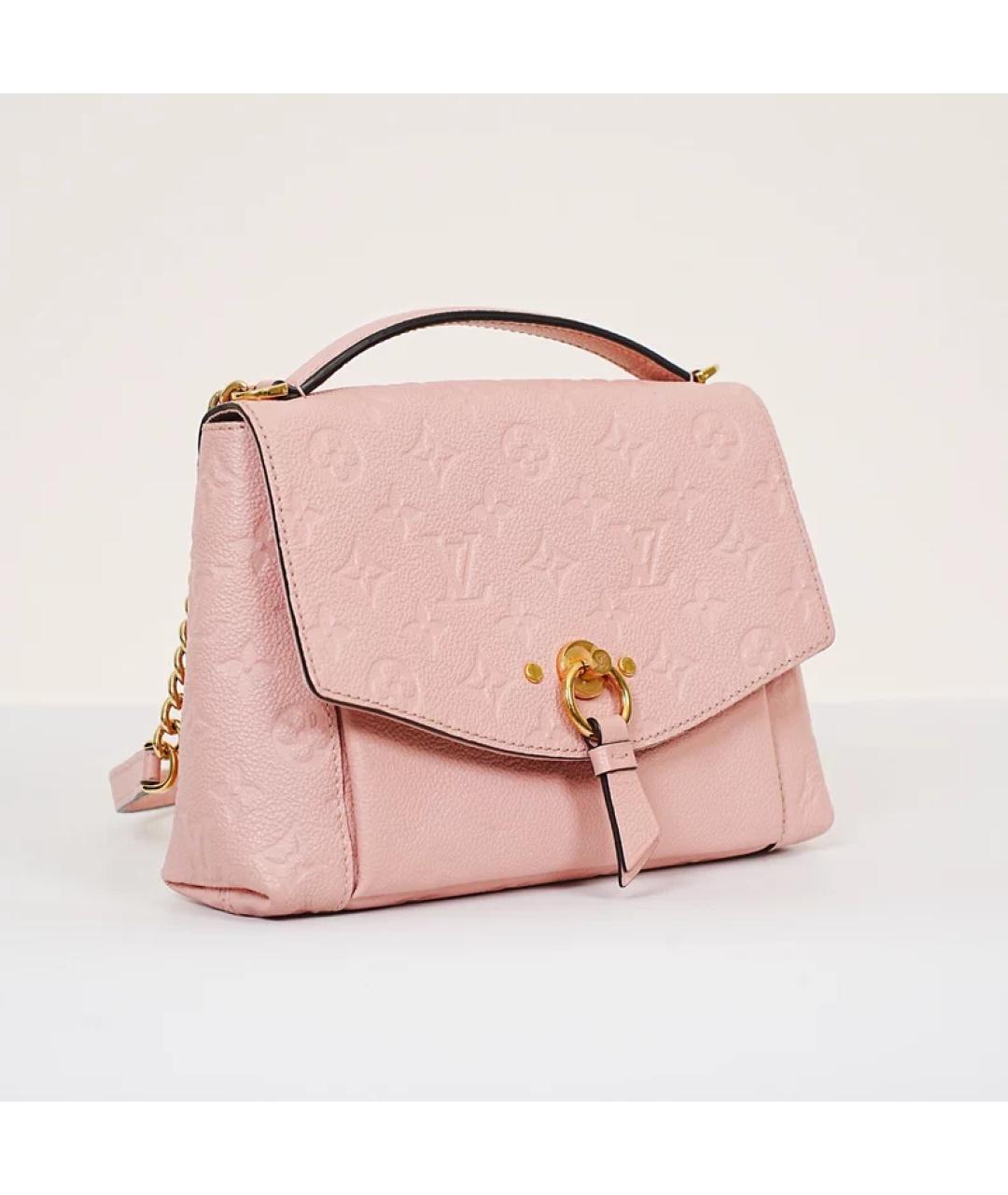 LOUIS VUITTON Розовая кожаная сумка с короткими ручками, фото 2