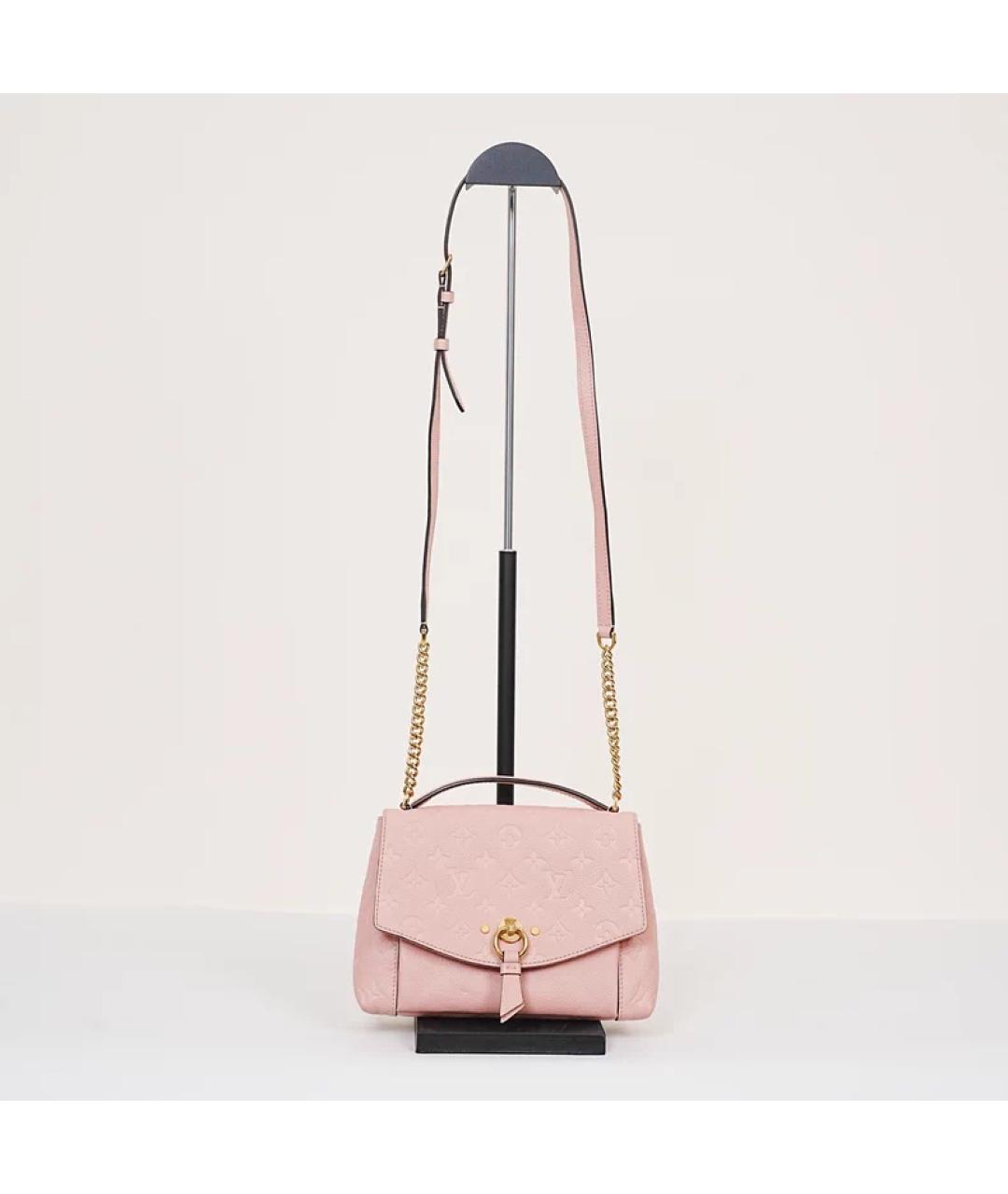 LOUIS VUITTON Розовая кожаная сумка с короткими ручками, фото 5