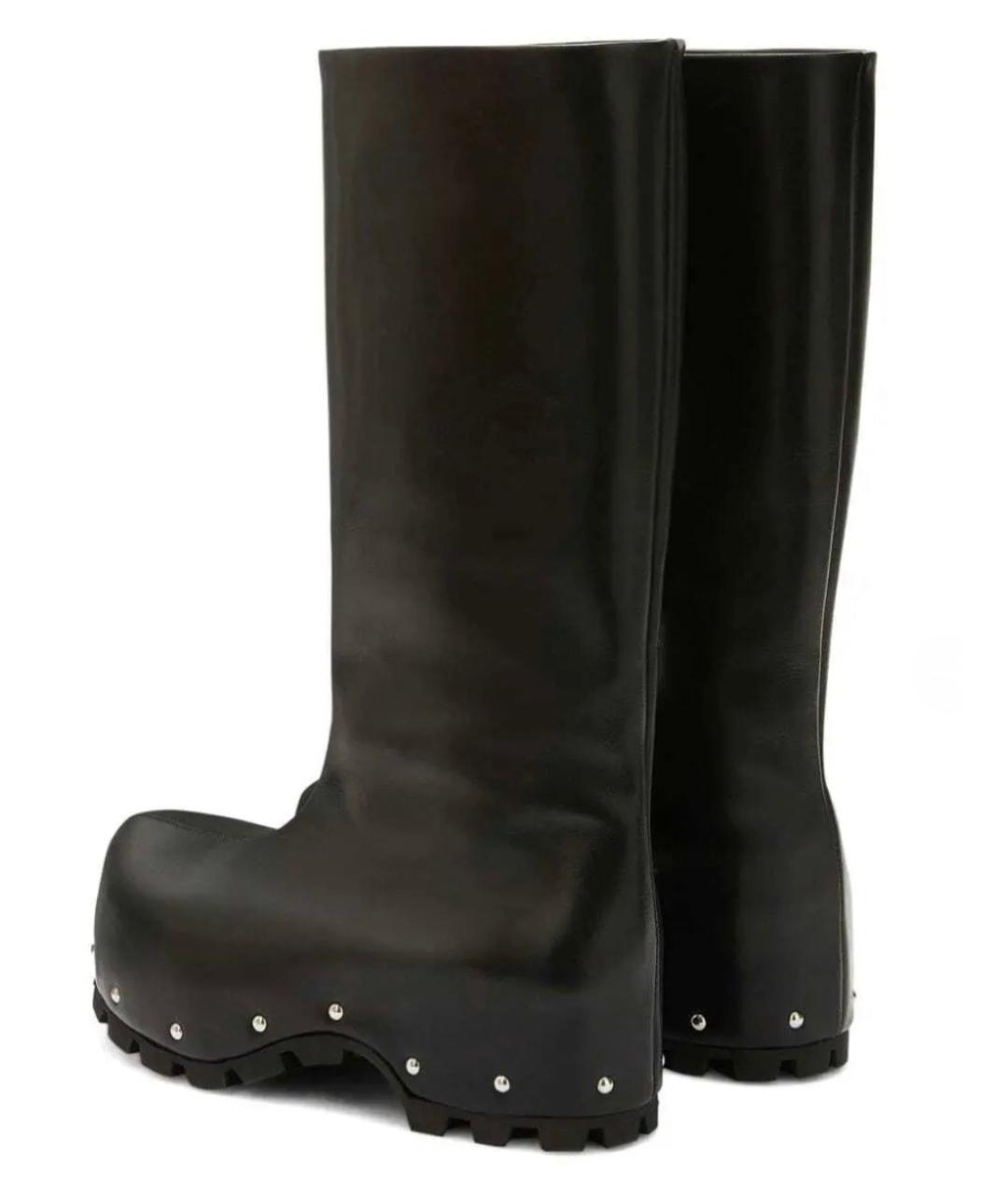 JIL SANDER Черные кожаные сапоги, фото 5