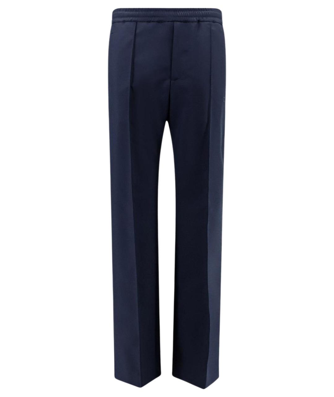 GUCCI Синие полиэстеровые повседневные брюки, фото 1