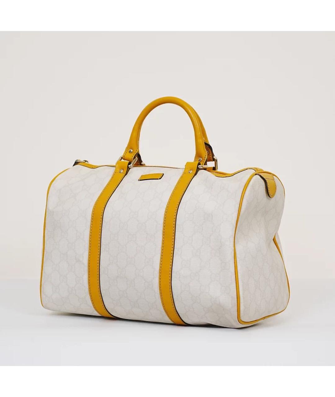 GUCCI Белая тканевая сумка с короткими ручками, фото 7