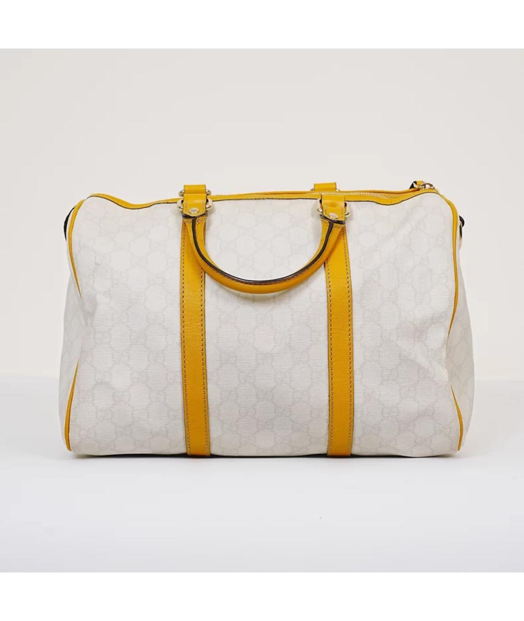 GUCCI Белая тканевая сумка с короткими ручками, фото 2