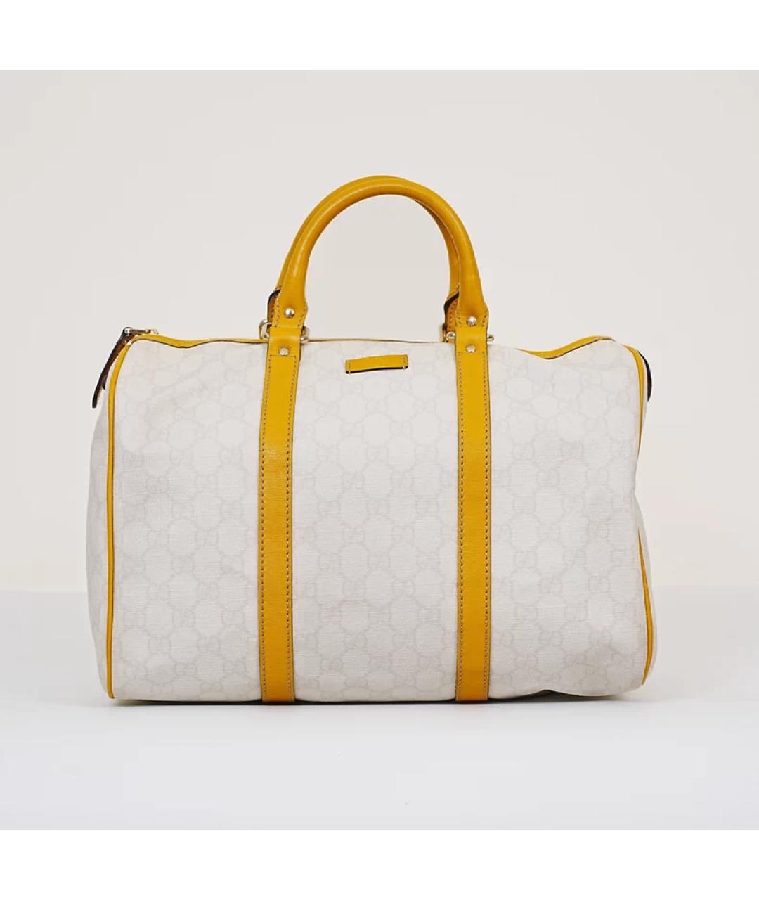 GUCCI Белая тканевая сумка с короткими ручками, фото 10