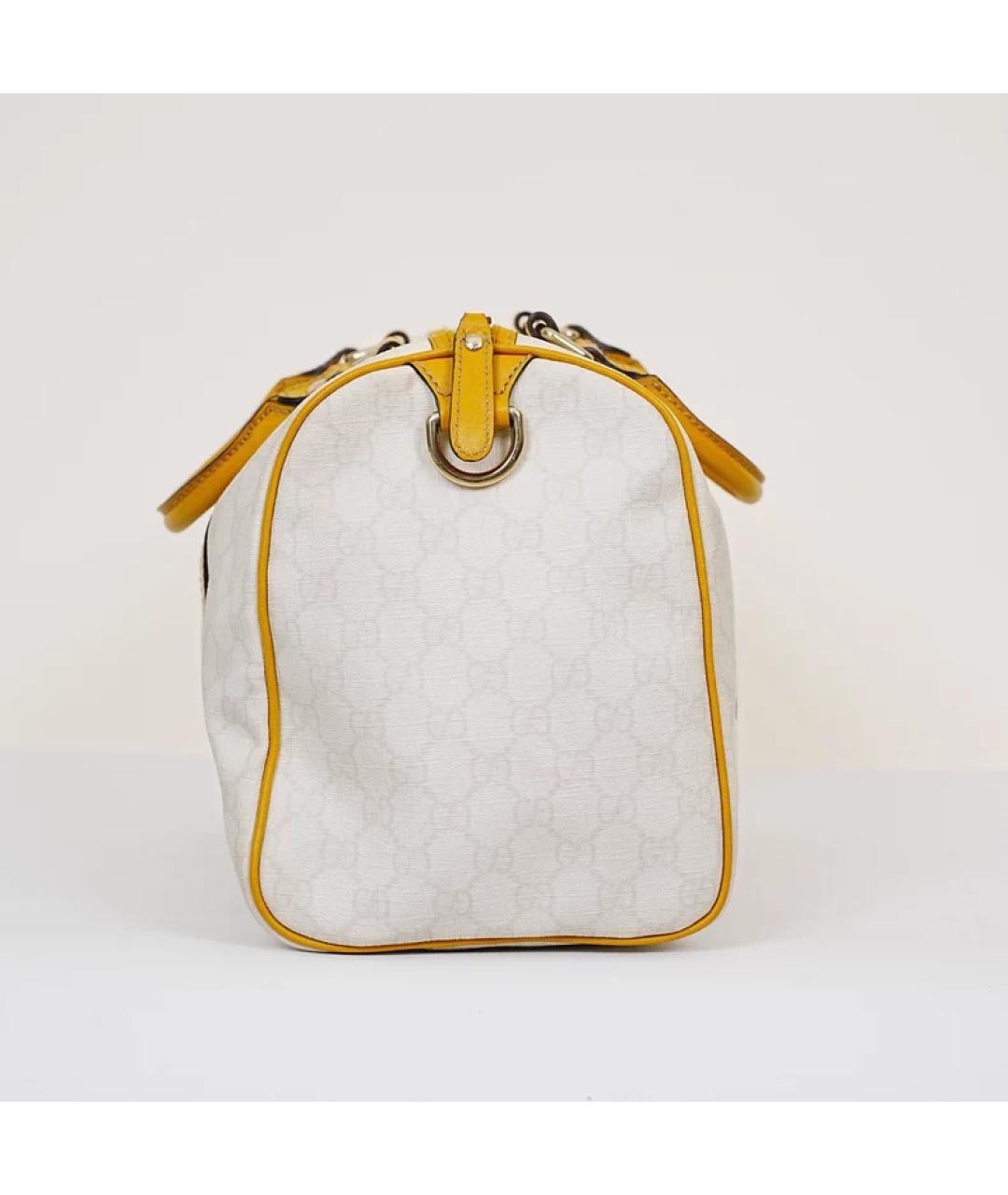 GUCCI Белая тканевая сумка с короткими ручками, фото 3