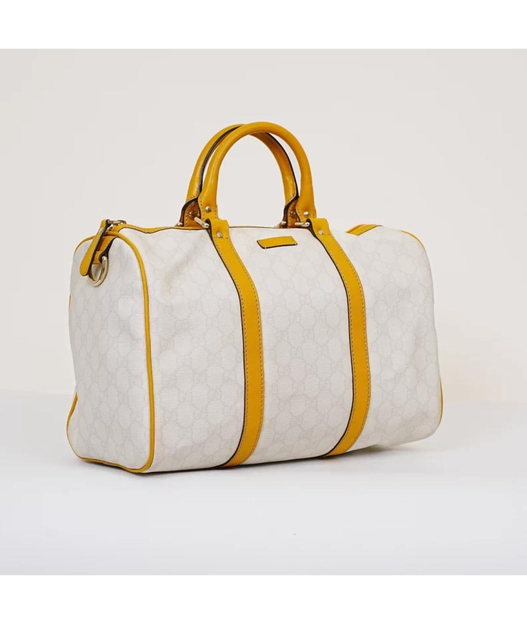 GUCCI Белая тканевая сумка с короткими ручками, фото 4