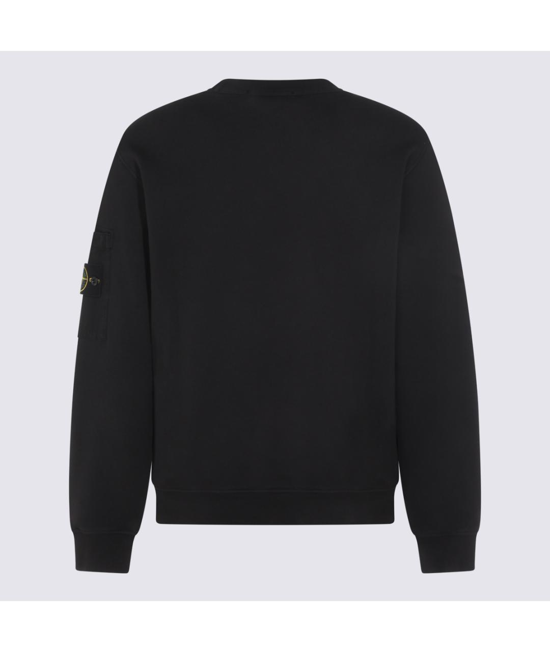STONE ISLAND Черный хлопковый джемпер / свитер, фото 2