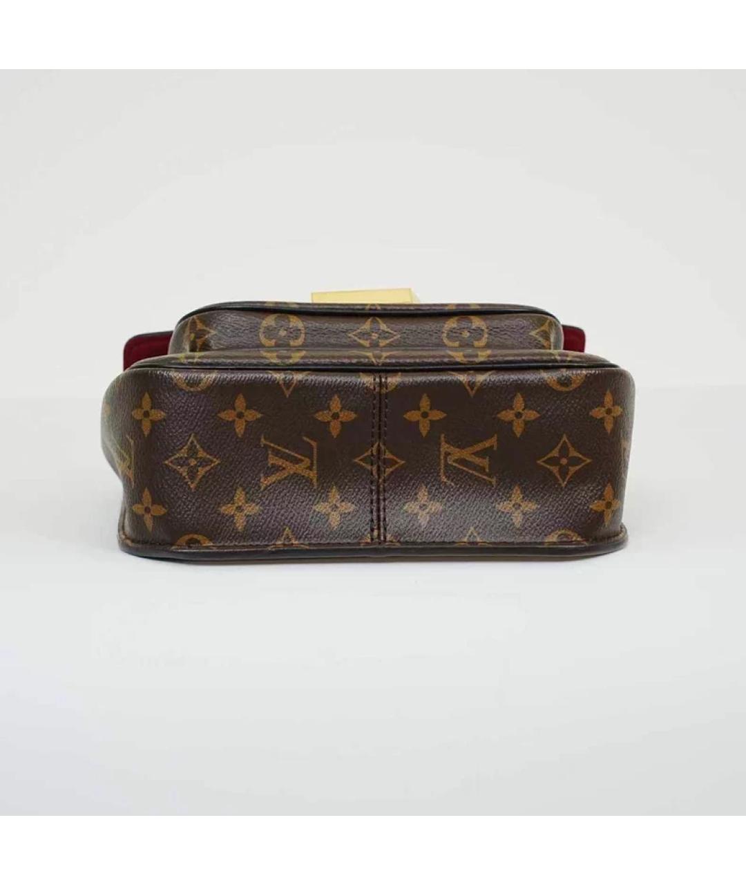 LOUIS VUITTON Коричневая кожаная сумка через плечо, фото 7