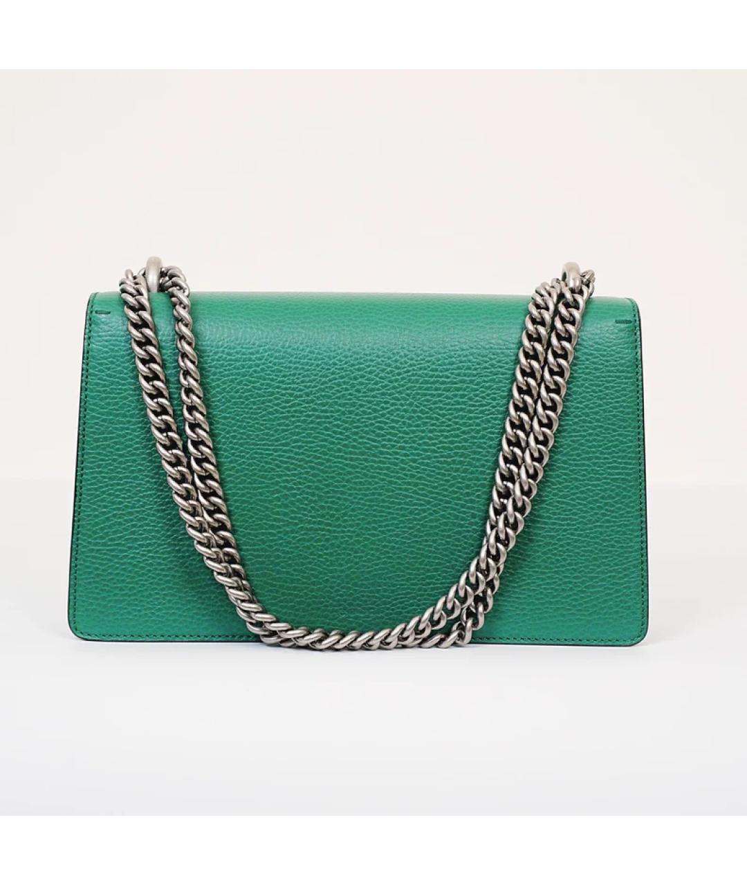 GUCCI Зеленая кожаная сумка с короткими ручками, фото 6