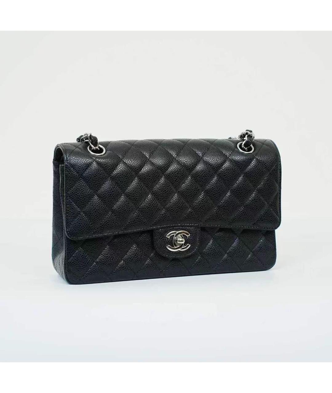 CHANEL Черная кожаная сумка через плечо, фото 3