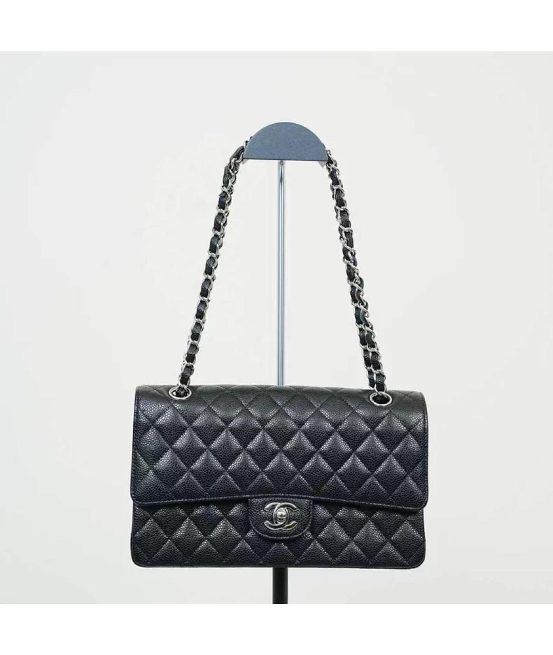 CHANEL Черная кожаная сумка через плечо, фото 8