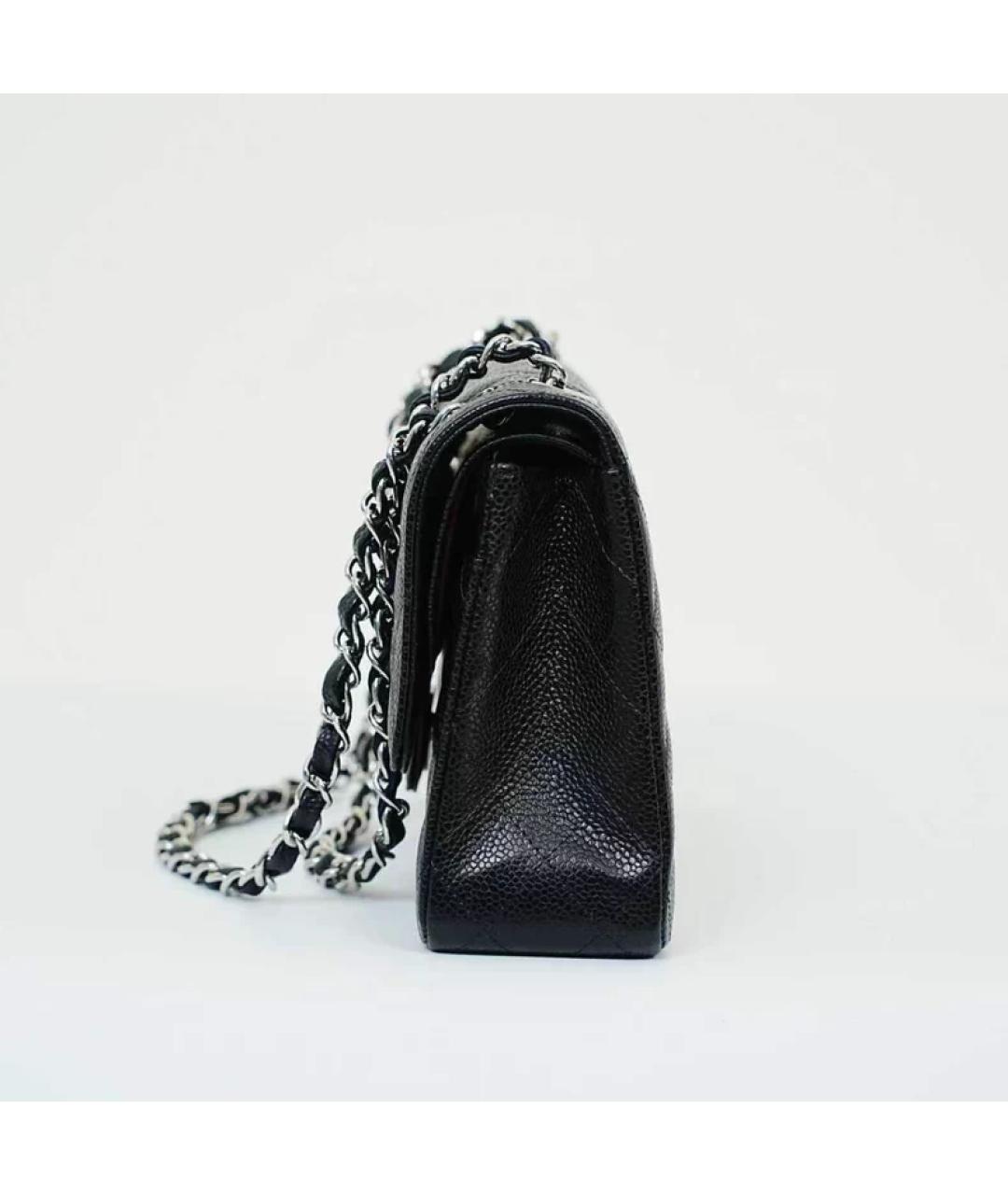 CHANEL Черная кожаная сумка через плечо, фото 5