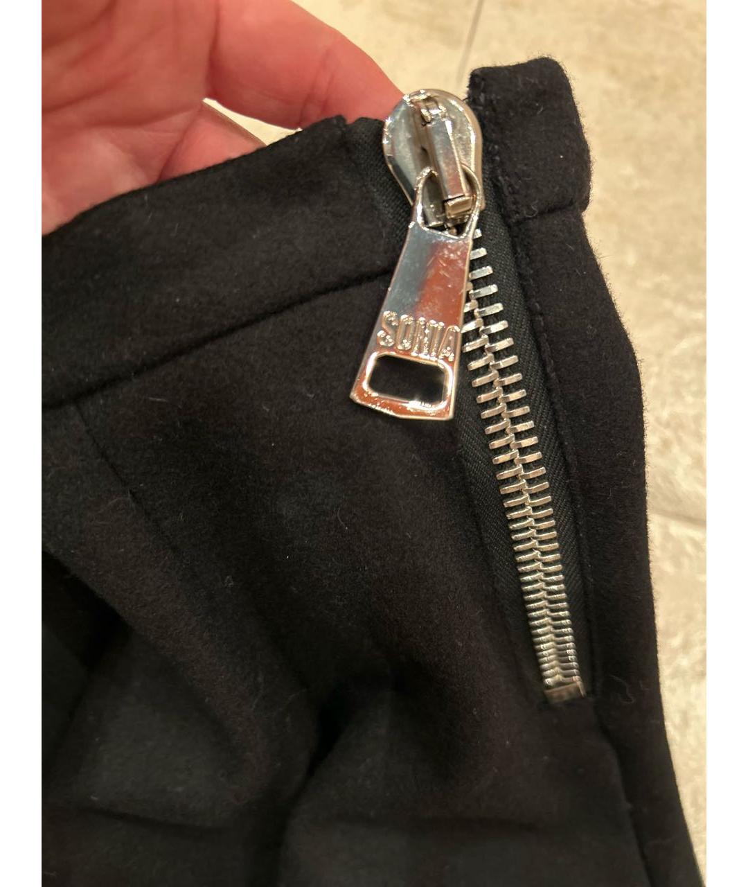 SONIA RYKIEL Черная шерстяная юбка миди, фото 5