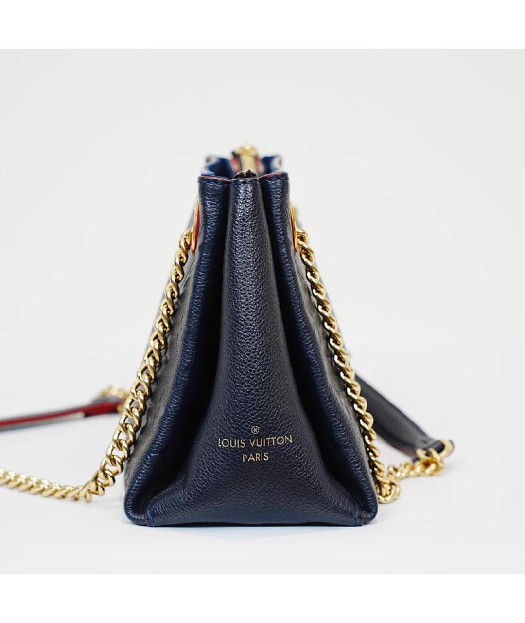 LOUIS VUITTON Черная кожаная сумка с короткими ручками, фото 5