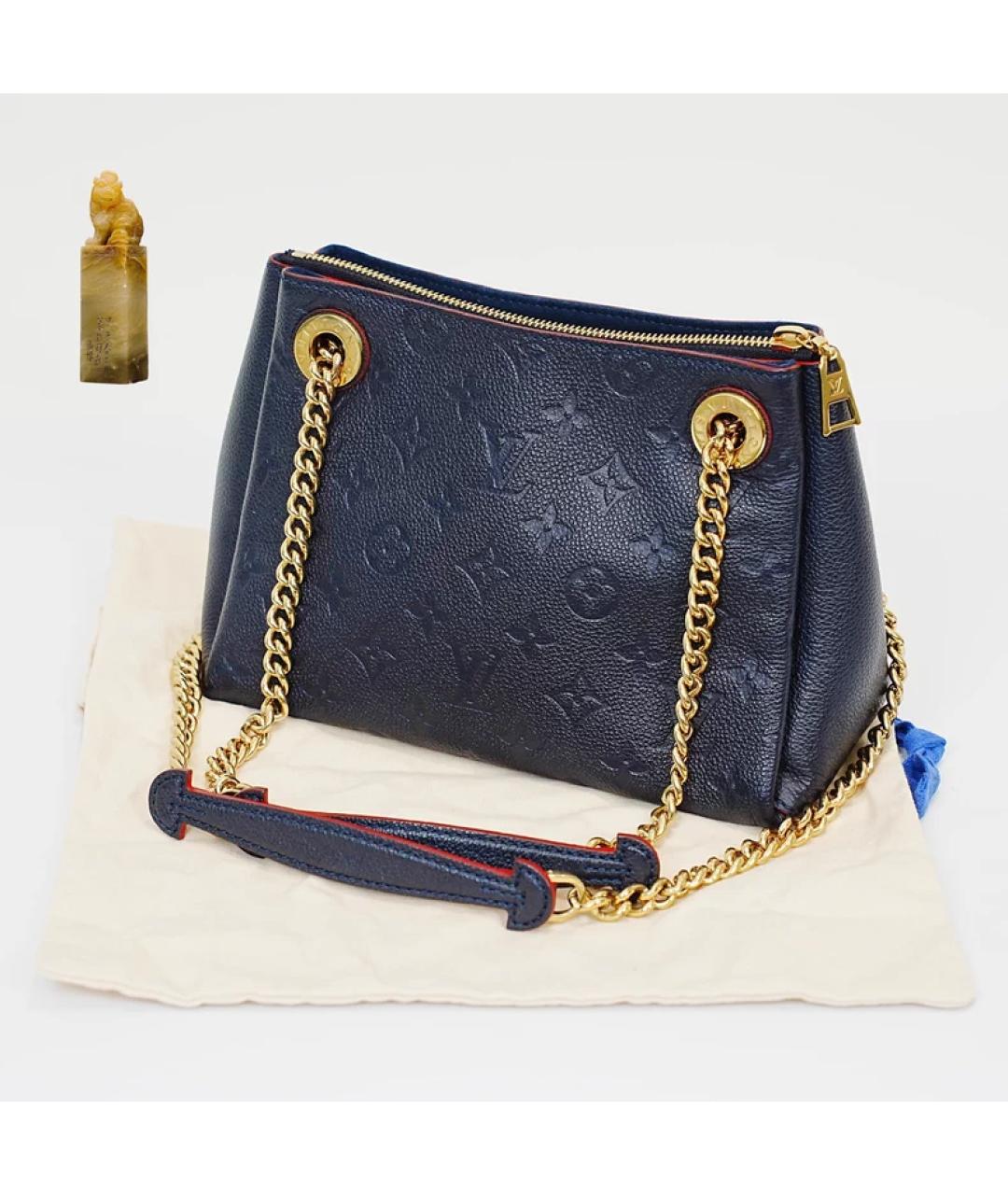 LOUIS VUITTON Черная кожаная сумка с короткими ручками, фото 9