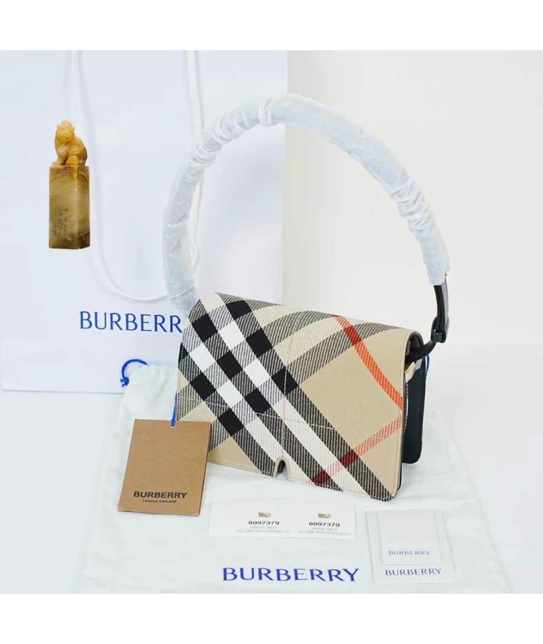 BURBERRY Мульти кожаная сумка с короткими ручками, фото 9
