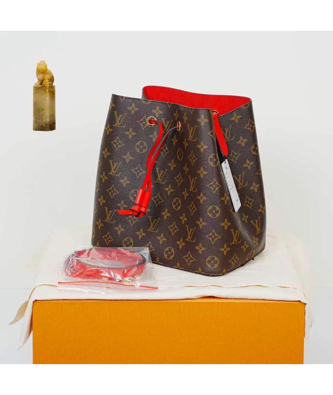 LOUIS VUITTON Коричневая сумка с короткими ручками, фото 9