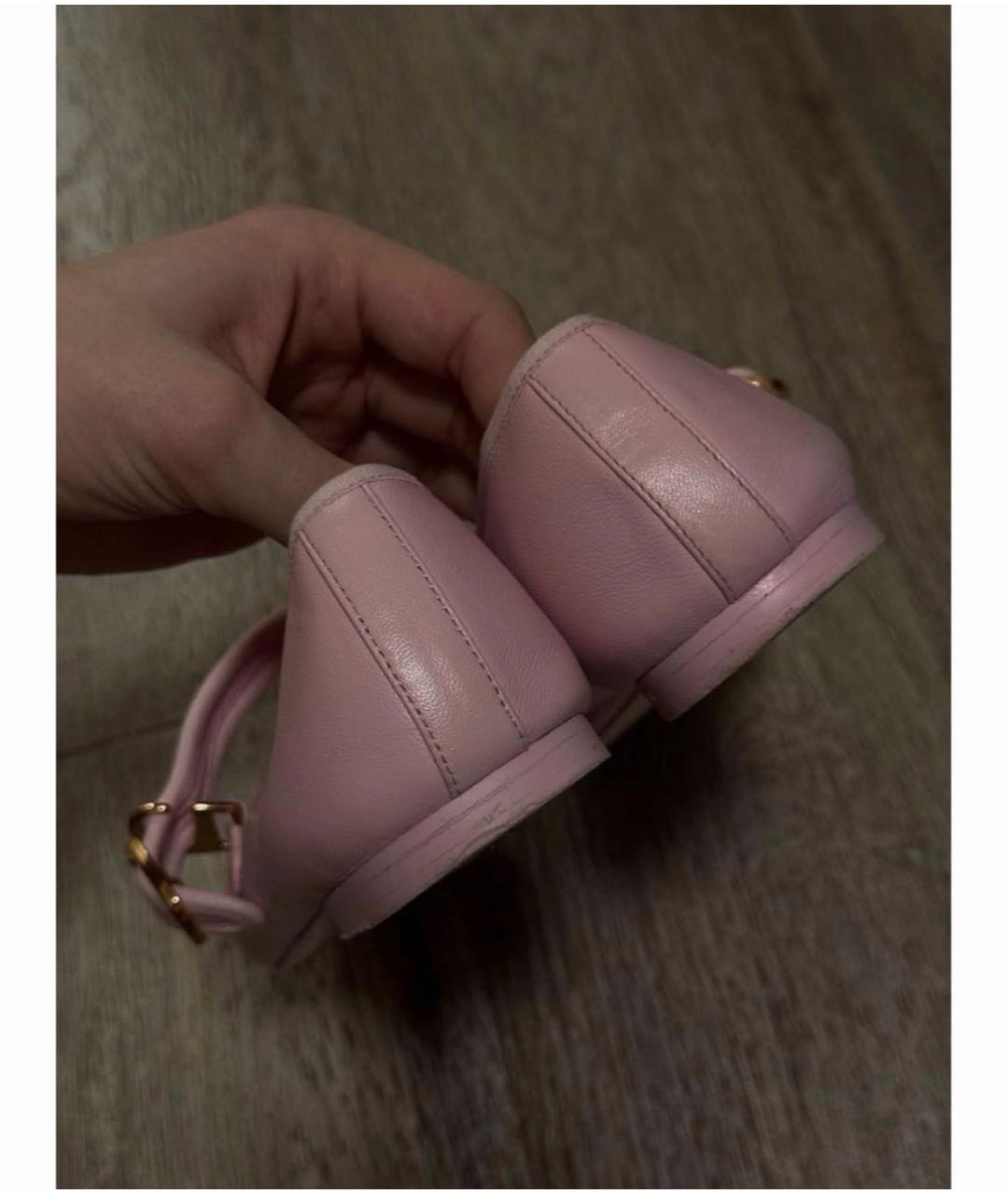 CHANEL Розовые кожаные балетки, фото 5