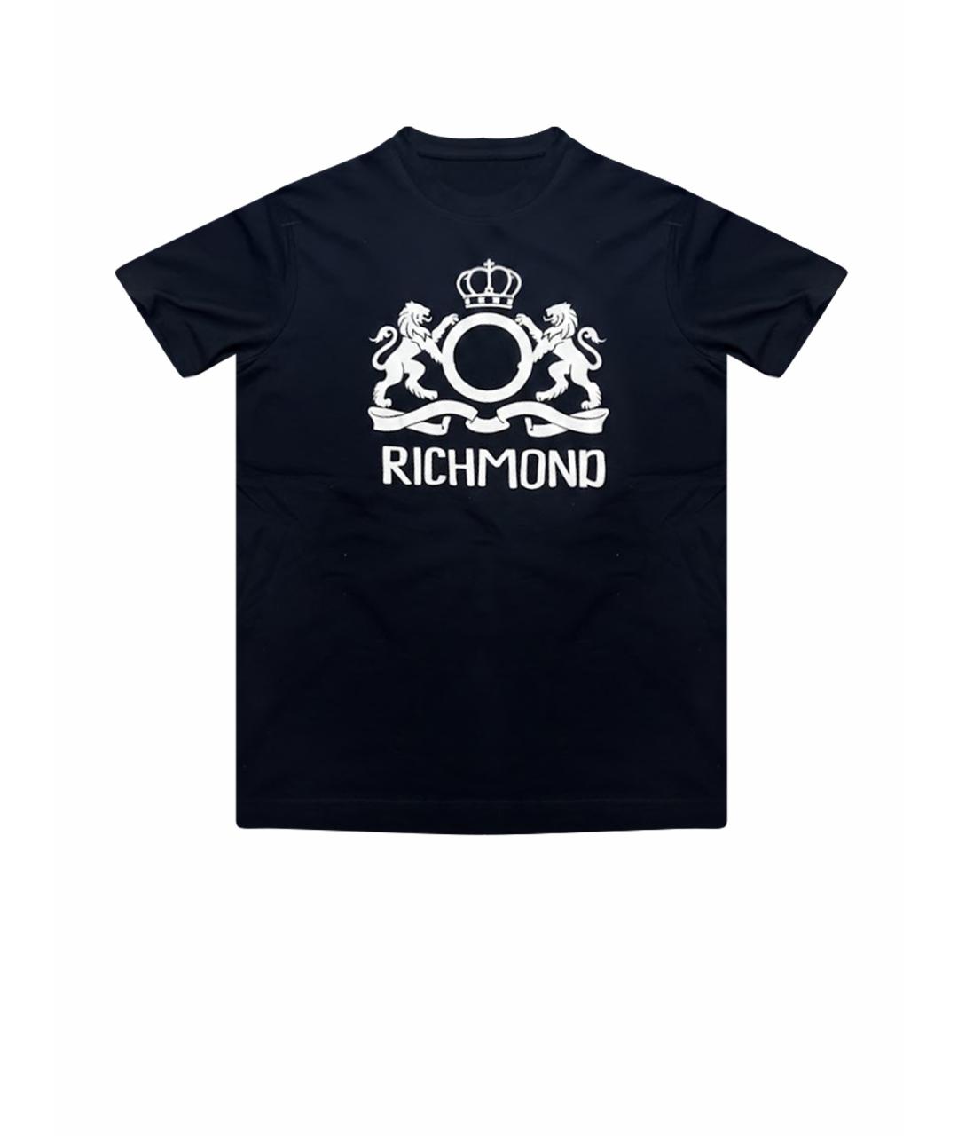 JOHN RICHMOND Черная хлопковая футболка, фото 1