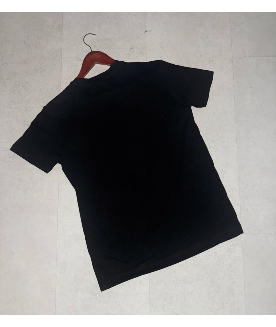 JOHN RICHMOND Черная хлопковая футболка, фото 2