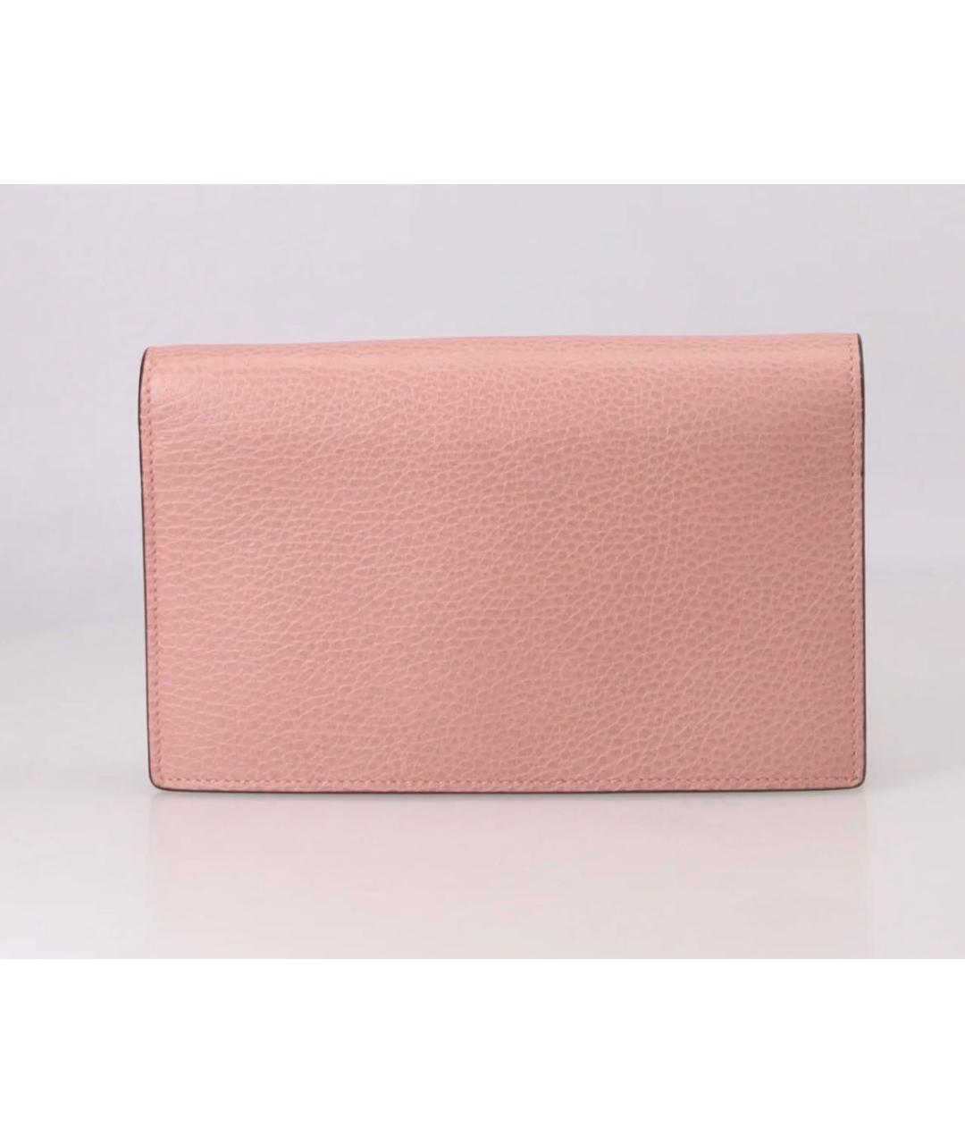 GUCCI Розовая кожаная сумка через плечо, фото 3