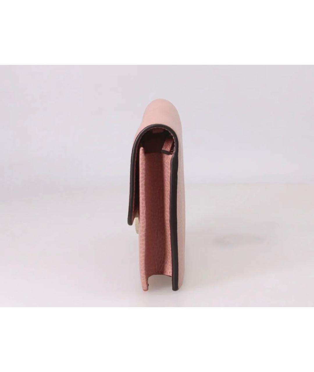 GUCCI Розовая кожаная сумка через плечо, фото 2