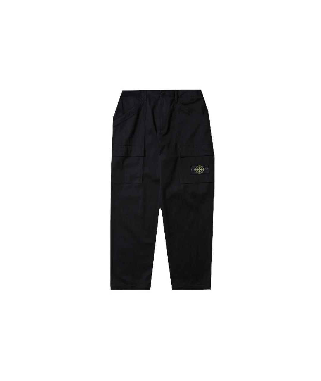 STONE ISLAND Черные повседневные брюки, фото 1