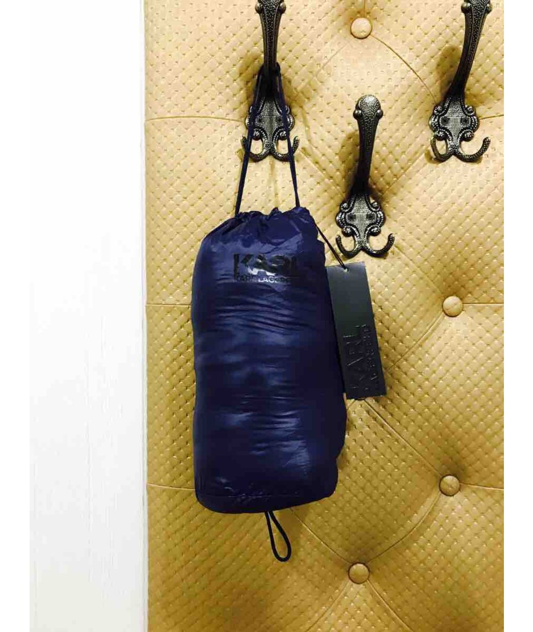 KARL LAGERFELD Темно-синий полиэстеровый пуховик, фото 4