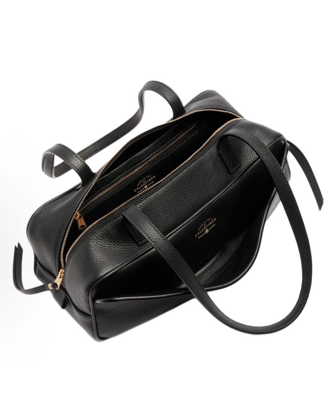 BALENCIAGA Черная кожаная сумка через плечо, фото 4