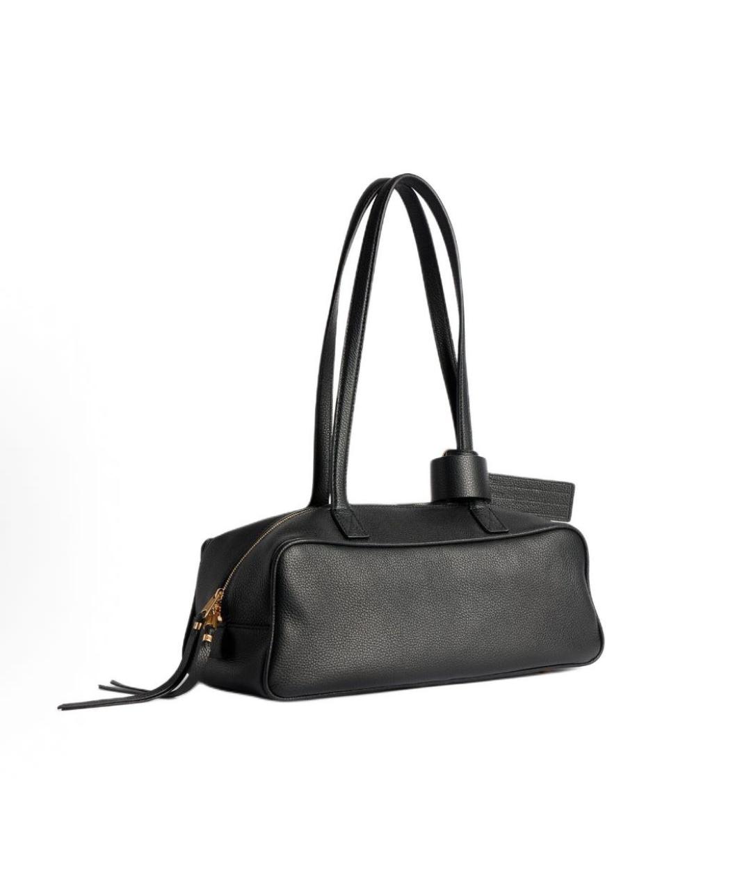 BALENCIAGA Черная кожаная сумка через плечо, фото 3